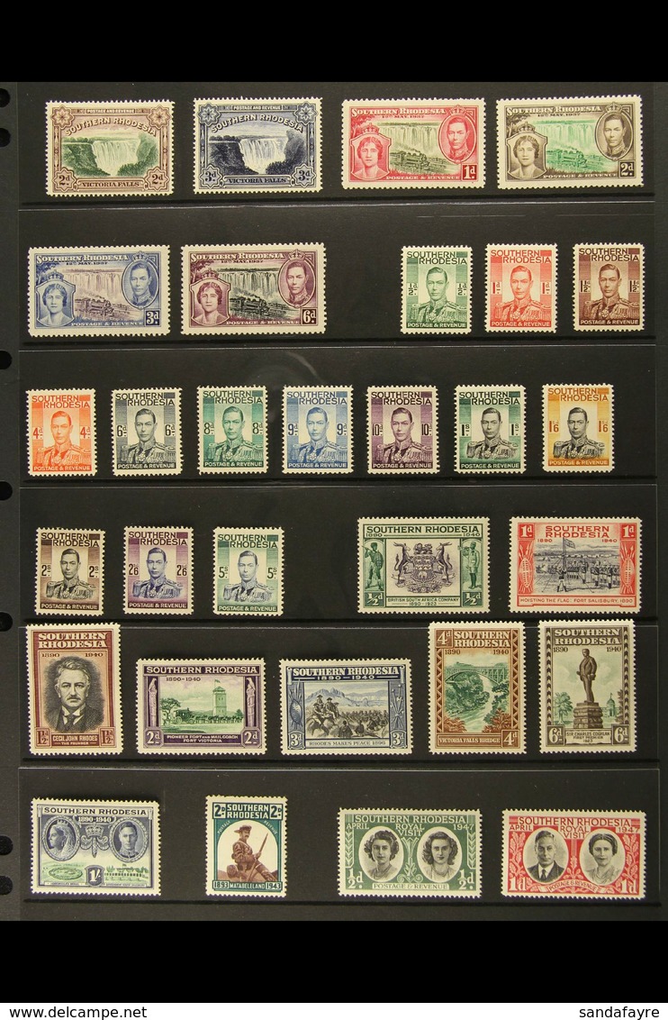 1937-1953 COMPLETE NEVER HINGED MINT A Complete Basic Run Through To 1953 Coronation, SG 35a/77, Including The 1951 Post - Südrhodesien (...-1964)