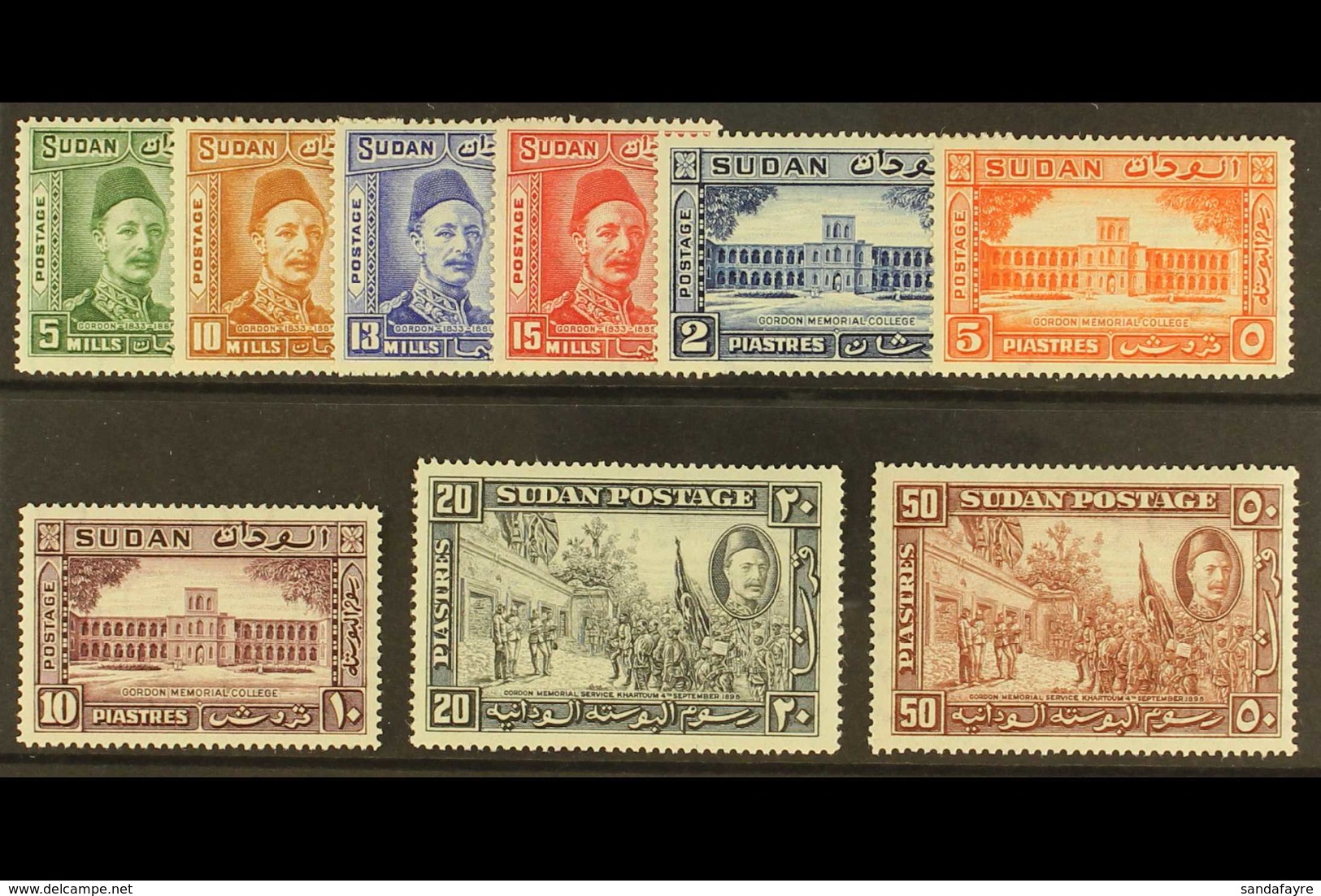 1935 General Gordon Set Complete, SG 59/67, Never Hinged Mint (9 Stamps) For More Images, Please Visit Http://www.sandaf - Sudan (...-1951)