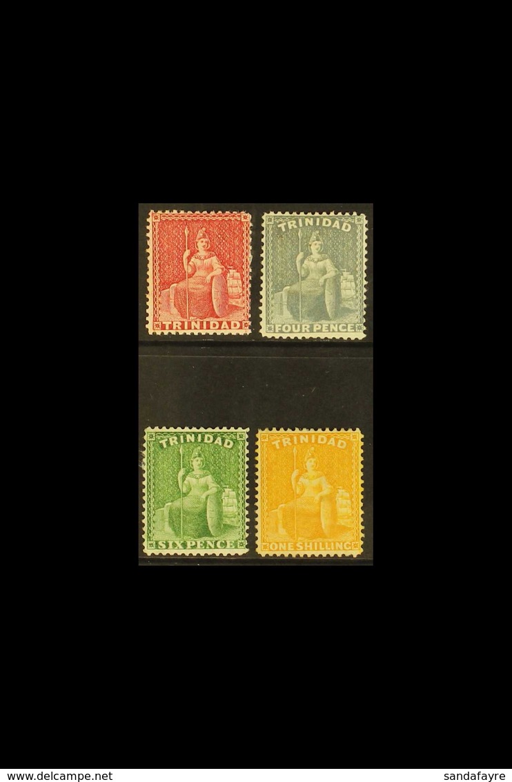 1876 Set Of Four CC Perf. 14 Values, SG 75/78, Very Fine Mint. (4 Stamps) For More Images, Please Visit Http://www.sanda - Trinidad & Tobago (...-1961)