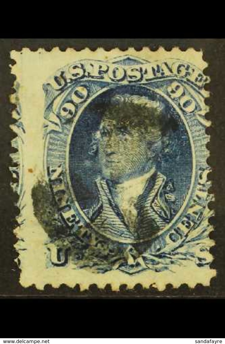 1867 90c Blue, Scott 101, Cat $ 2250. Fine Used For More Images, Please Visit Http://www.sandafayre.com/itemdetails.aspx - Sonstige & Ohne Zuordnung