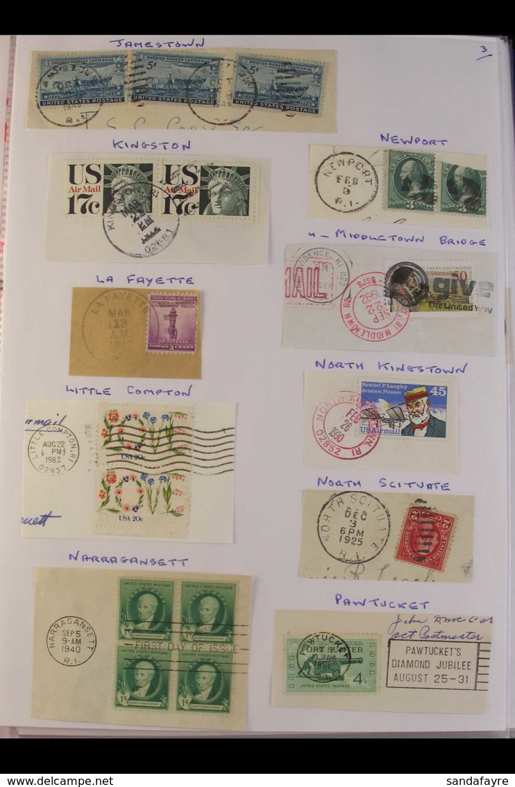 POSTMARKS COLLECTION "R" To "W" STATES In FIVE VOLUMES Containing Cancellations On Stamps Of Various Denominations From  - Otros & Sin Clasificación