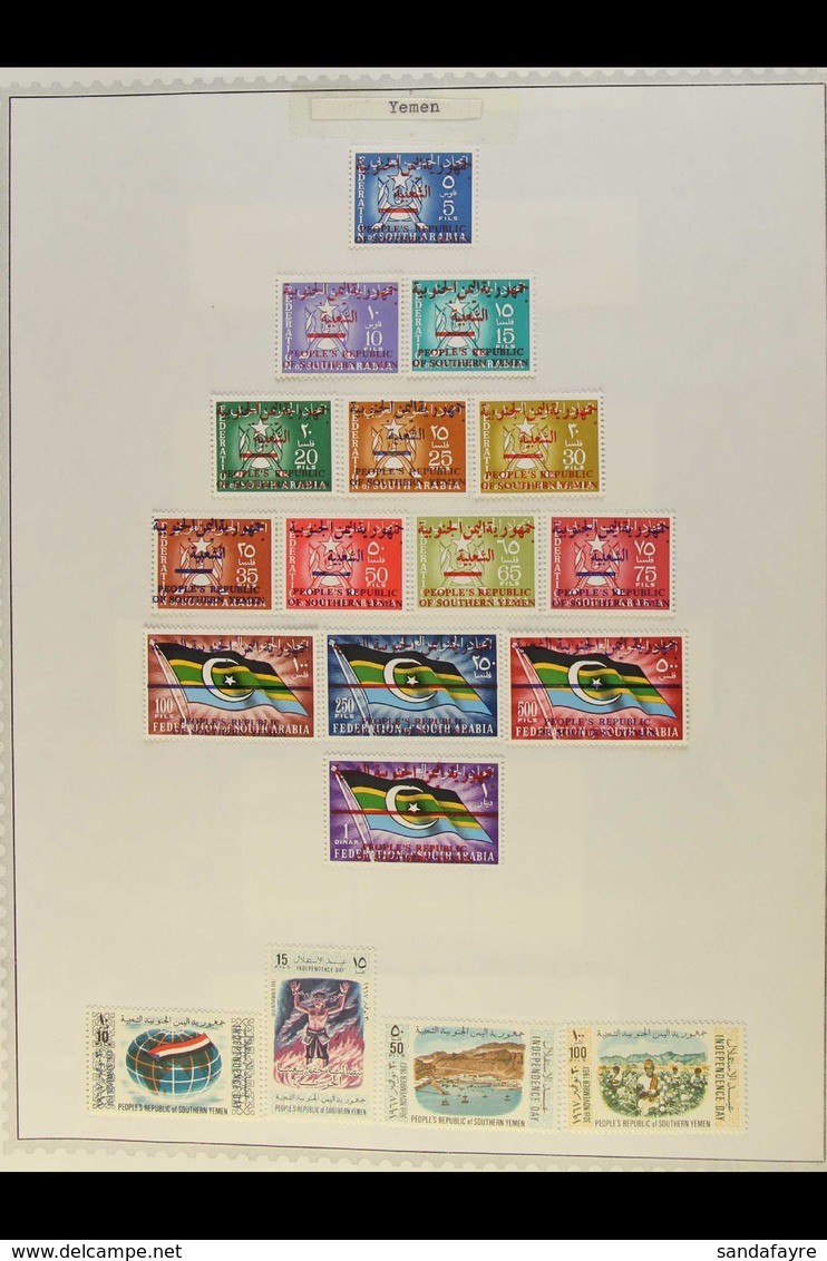 PEOPLE'S DEMOCRATIC REPUBLIC (SOUTHERN) 1968-1983 MINT & NHM COLLECTION Of Complete Sets Neatly Presented On Album Pages - Jemen