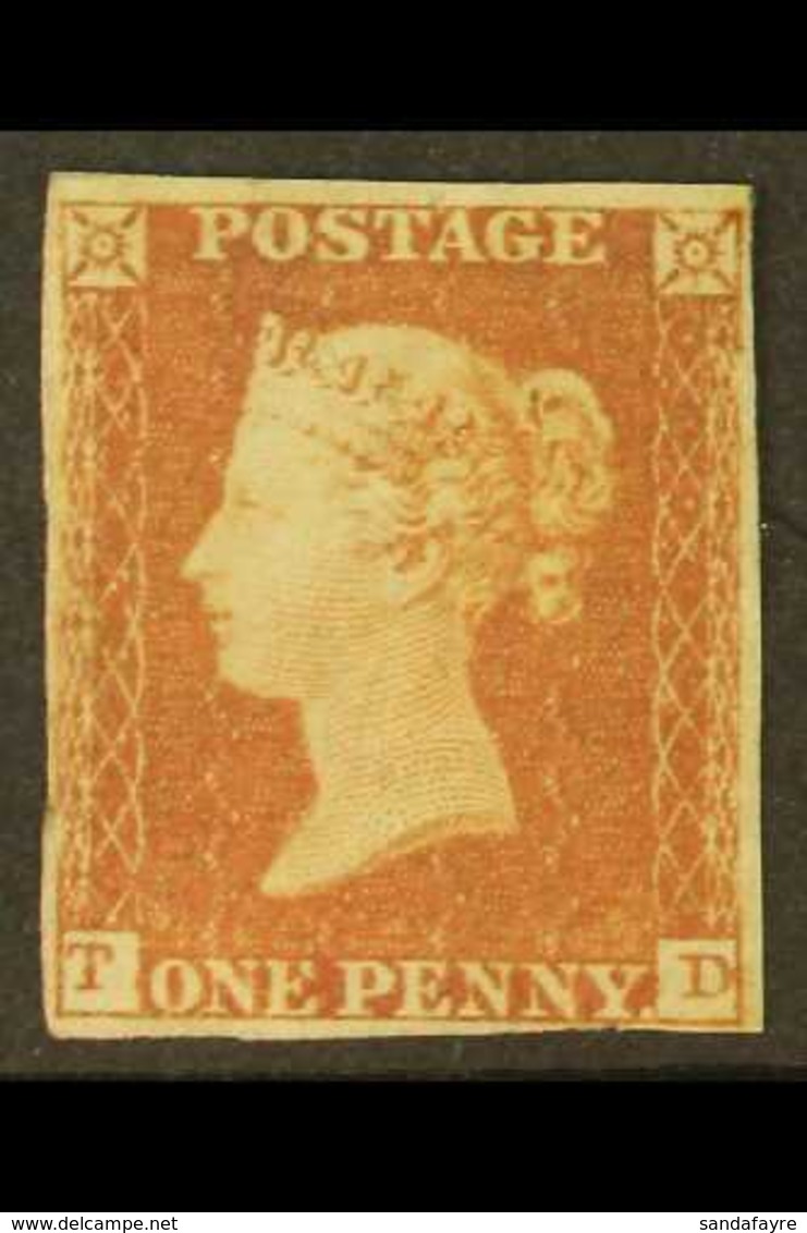 1850-51 1d Red-brown Plate 103, SG 8, Mint Part OG With 4 Close Cut Margins. Fresh Looking. For More Images, Please Visi - Sonstige & Ohne Zuordnung