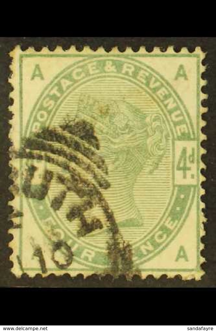 1884 4d Dull Green, SG 192, Used. Cat £210. For More Images, Please Visit Http://www.sandafayre.com/itemdetails.aspx?s=6 - Sonstige & Ohne Zuordnung