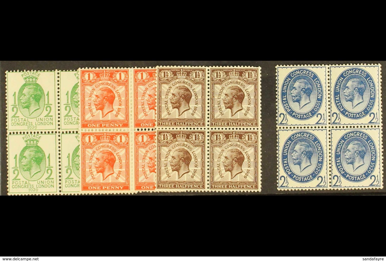 1929 PUC Low Values Set Complete In BLOCKS OF FOUR, SG 434/37, Never Hinged Mint (4 Blocks Of 4) For More Images, Please - Unclassified