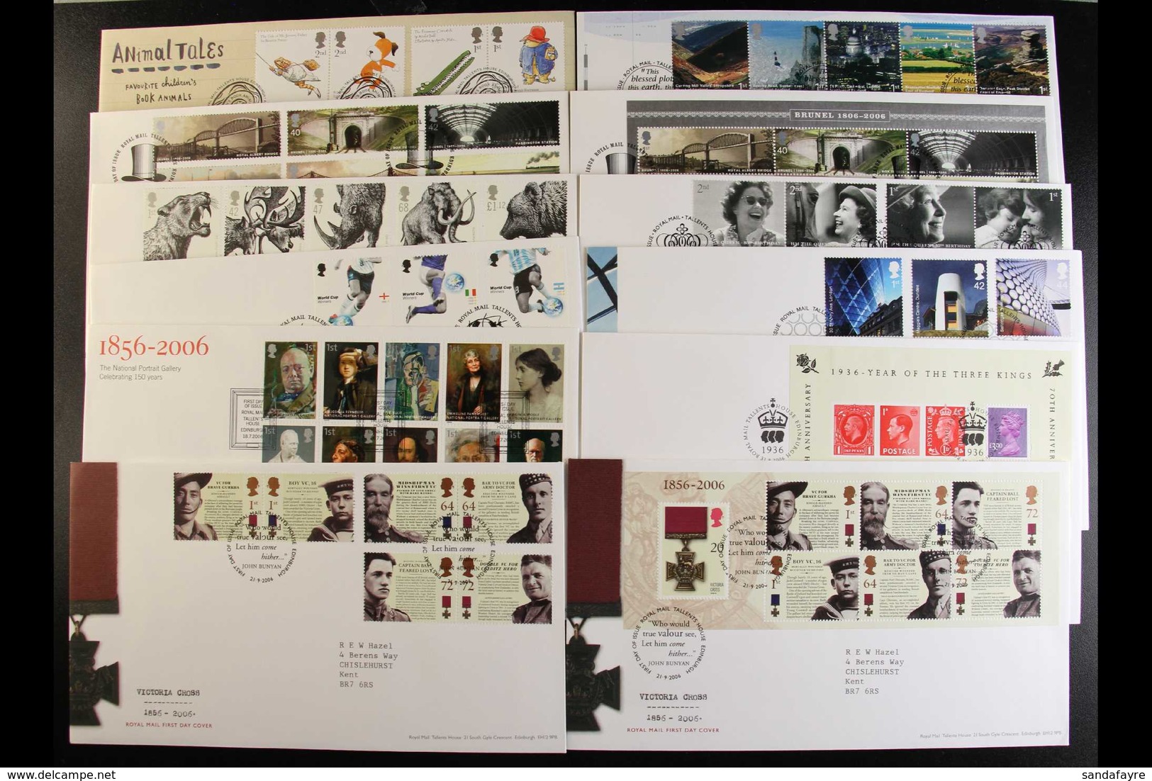 2006 COMPLETE YEAR SET For All Commemorative Sets And Miniature Sheets, Incl Commemorative Extras, On Illustrated FDC's, - FDC