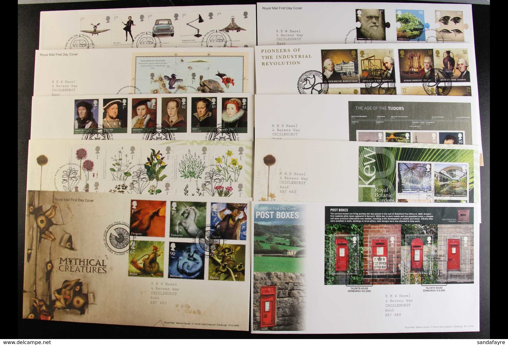 2009 COMPLETE YEAR SET For All Commemorative Sets And Miniature Sheets, Incl Commemorative Extras, On Illustrated FDC's, - FDC