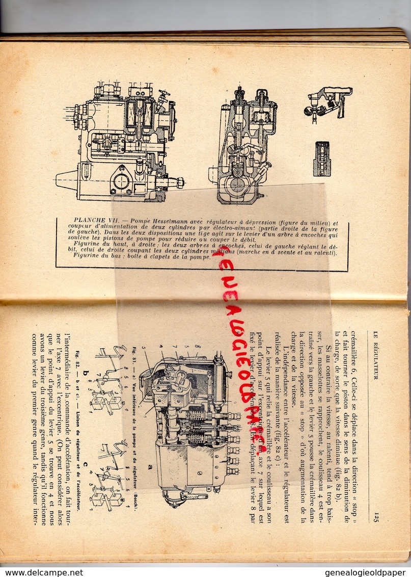 GUIDE PROFESSIONNEL DU MOTEUR A HUILE LOURDE- DIESEL- N.L. ERPELDING INGENIEUR MOTORISTE- EDITIONS CHIRON PARIS 1948