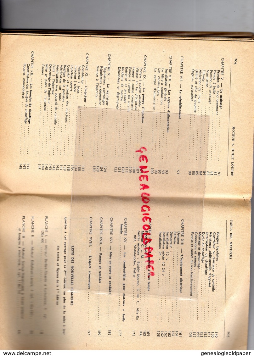 GUIDE PROFESSIONNEL DU MOTEUR A HUILE LOURDE- DIESEL- N.L. ERPELDING INGENIEUR MOTORISTE- EDITIONS CHIRON PARIS 1948