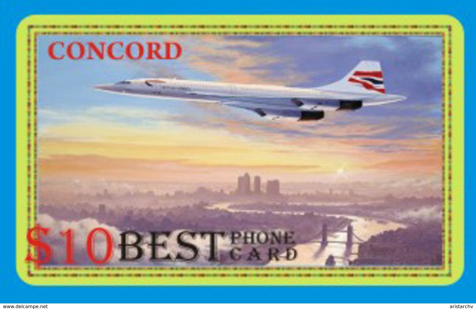 AVIATION PLANE CONCORDE SET OF 21 PHONE CARDS