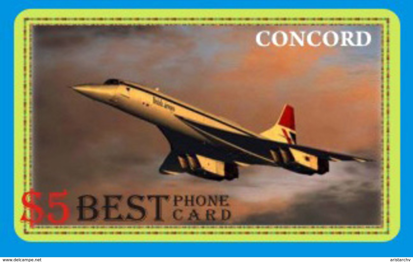 AVIATION PLANE CONCORDE SET OF 21 PHONE CARDS