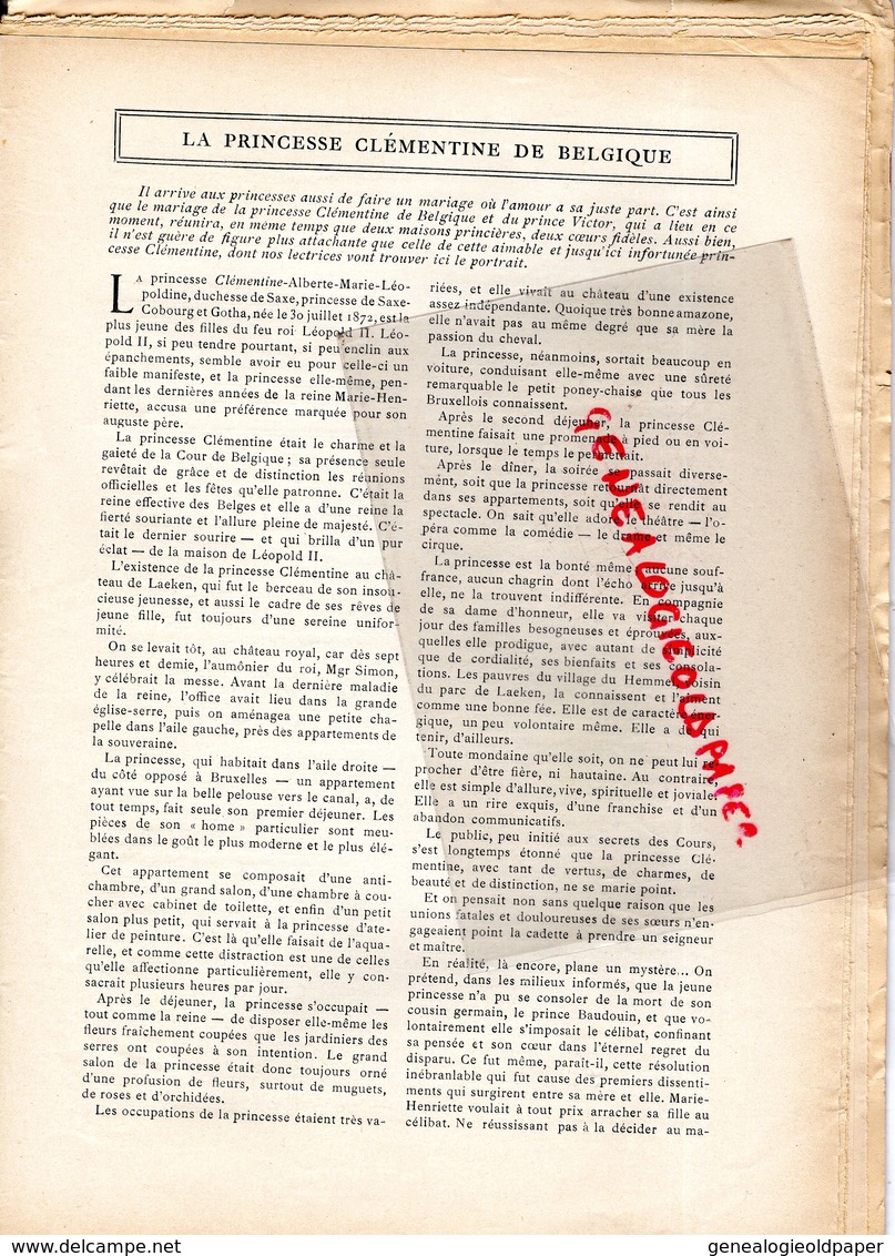 JOURNAL DES DEMOISELLES-LA COMTESSE RAOUL DE QUELIN A LA CHASSE-1910-LA MALMAISON-LOURDES-PRINCESSE CLEMENTINE BELGIQUE