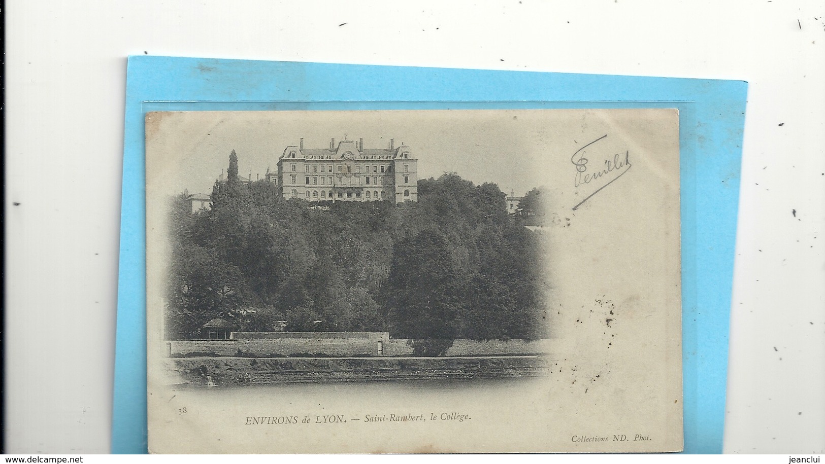 ENVIRONS DE LYON . SAINT-RAMBERT , LE COLLEGE . TIMBRE DECOLLE AU VERSO CARTE INTACTE . 2 SCANES - Autres & Non Classés