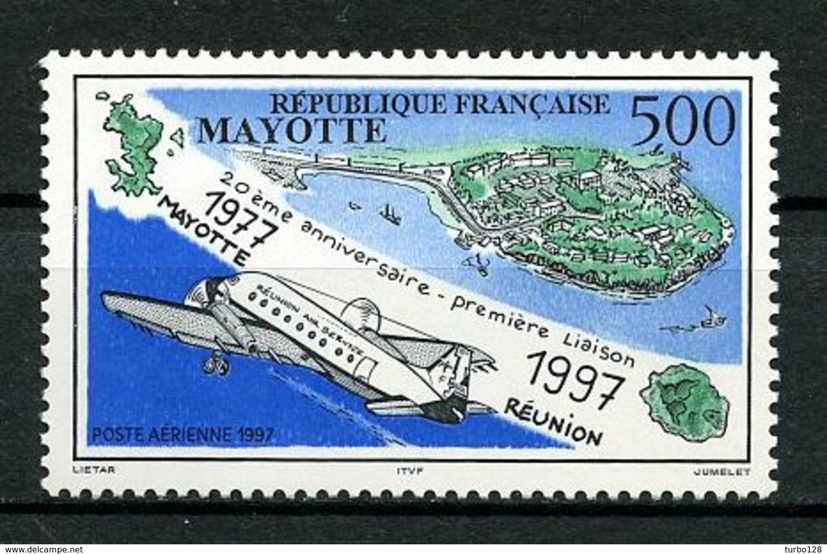 MAYOTTE 1997 PA N° 2 **   Neuf MNH Superbe Mayotte Réunion Ligne Avions Planes Transports - Posta Aerea