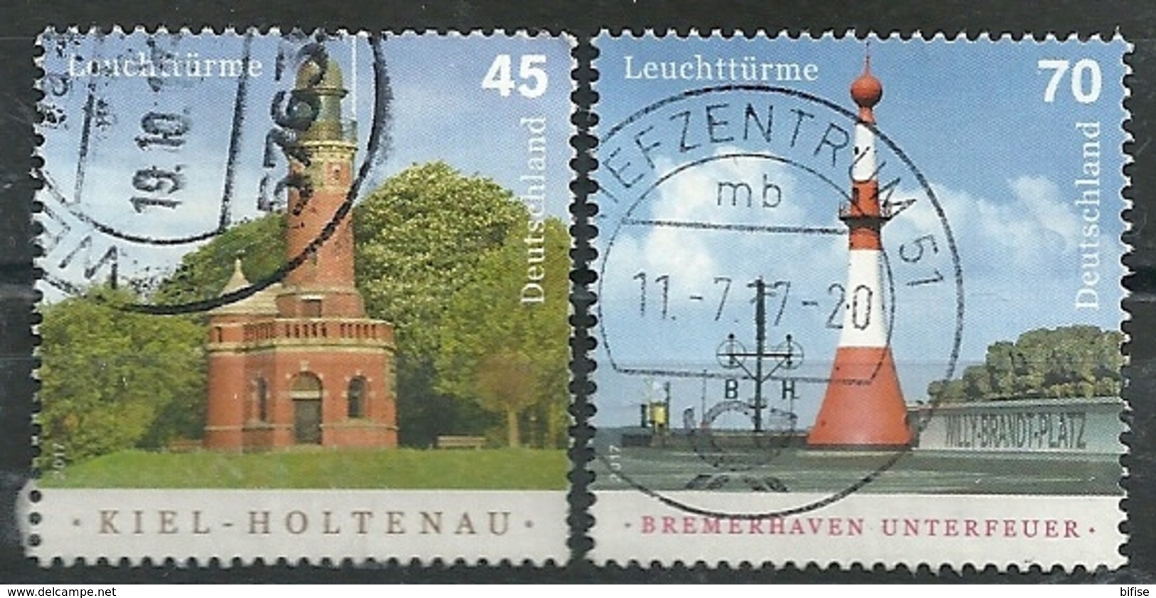 ALEMANIA 2017 - Leuchttürme - Used Stamps