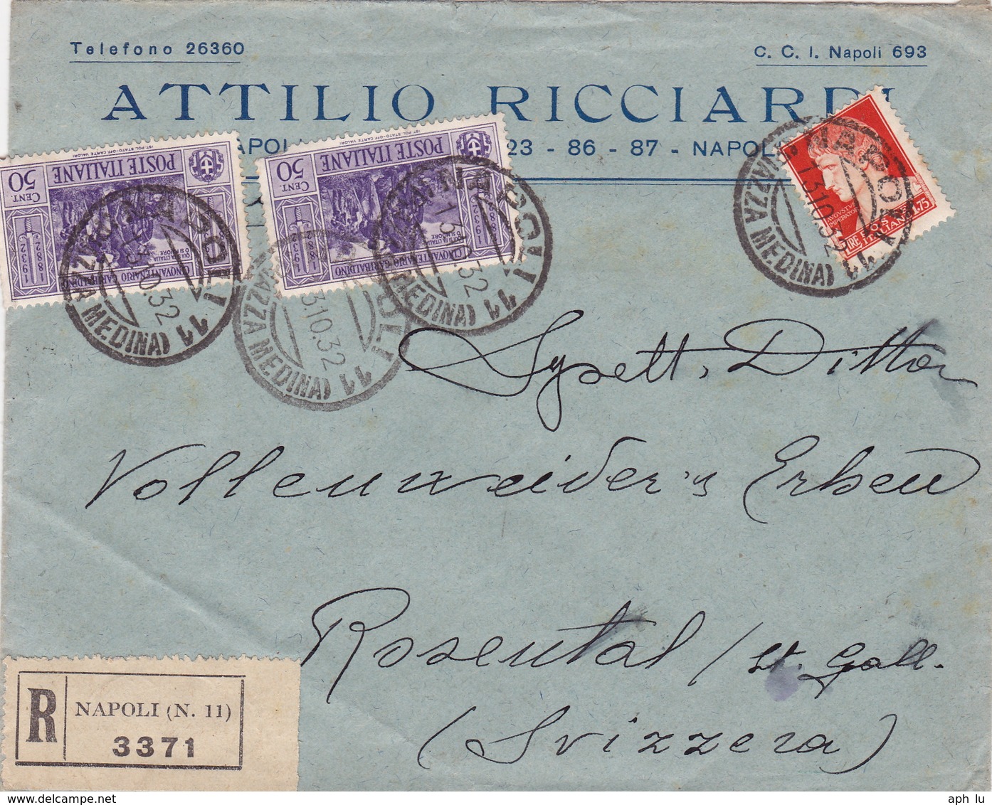 Brief Von Napoli In Die Schweiz / Garibaldi (br3712) - Storia Postale