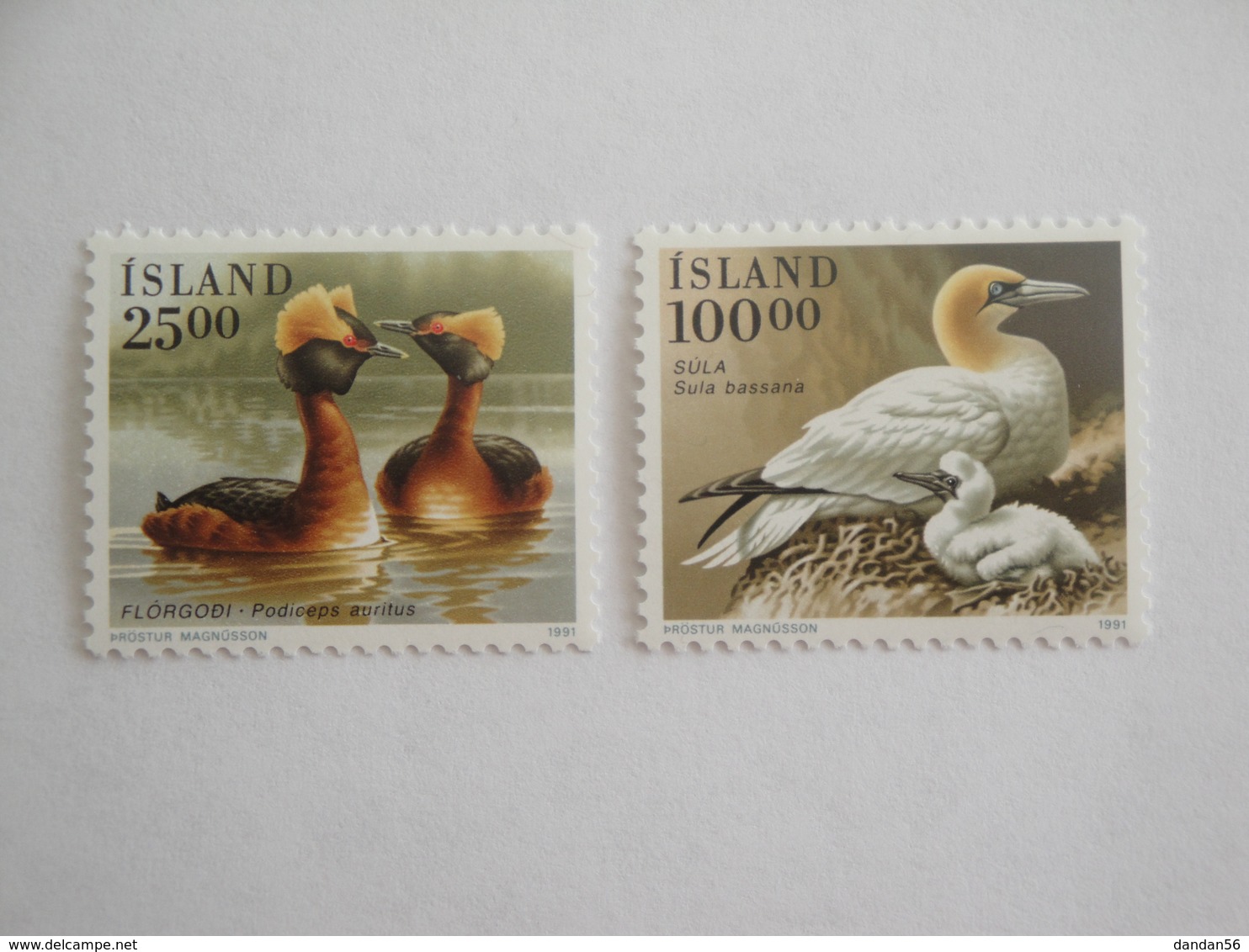 1991 Islande  Yv  691/2 **  Oiseaux Birds  Scott 721/2  Michel 738/9 SG 741/2 - Other & Unclassified