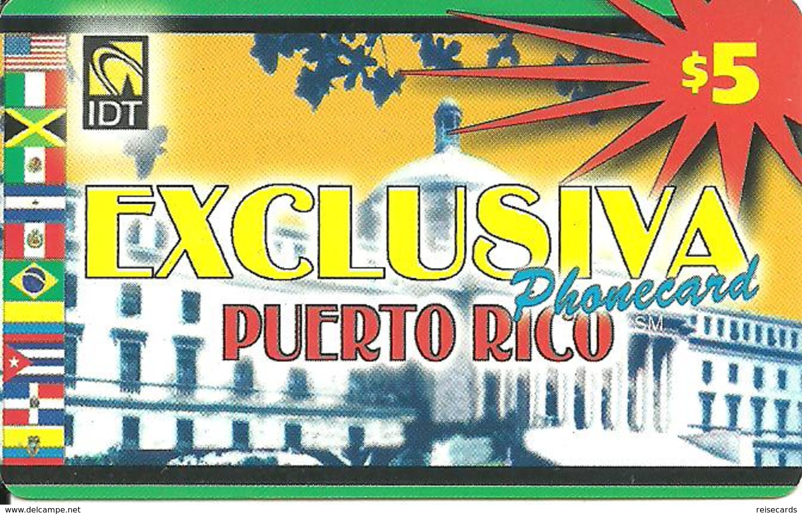 IDT: UTA Exclusive - Puerto Rico 3 Month, No Tel No On Front - Sonstige & Ohne Zuordnung