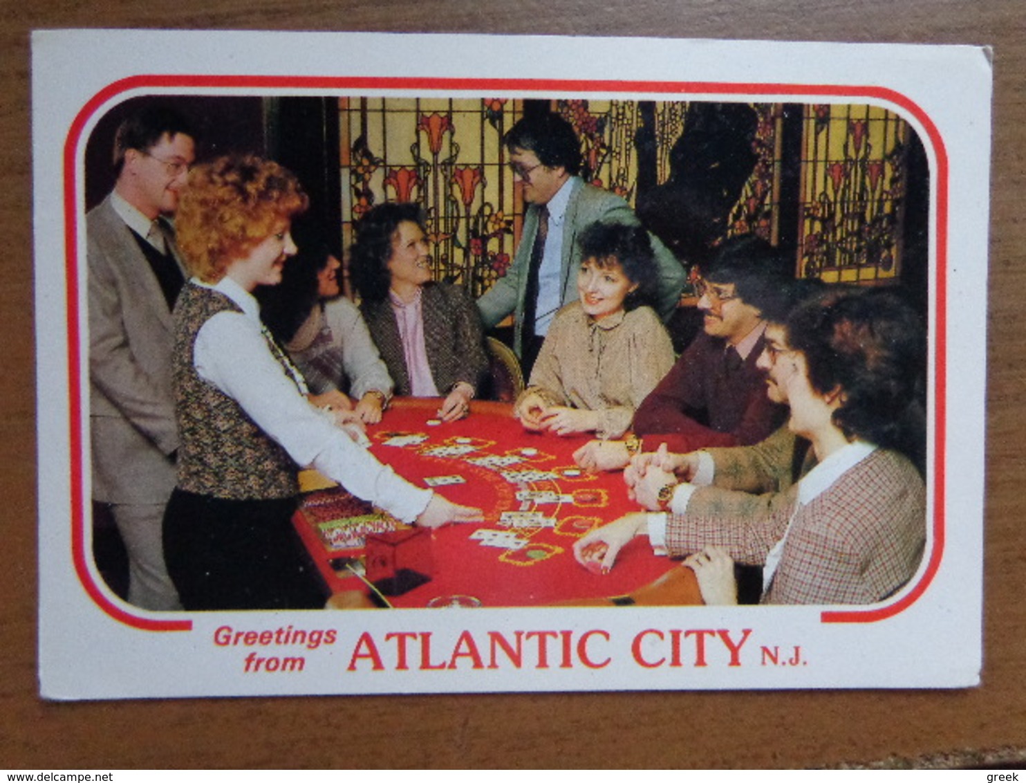 Speelkaarten / Greetings From Atlantic City - Blackjack Table And Players --> Onbeschreven - Cartes à Jouer