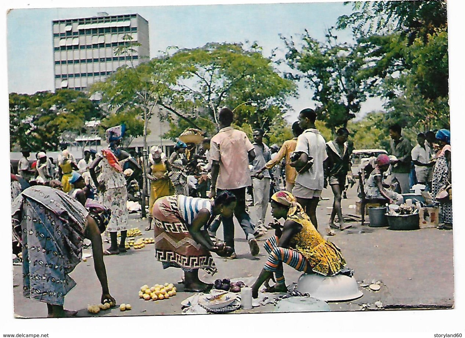 Cpm St003884 Cote D'ivoire Abidjan Le Marché - Ivory Coast