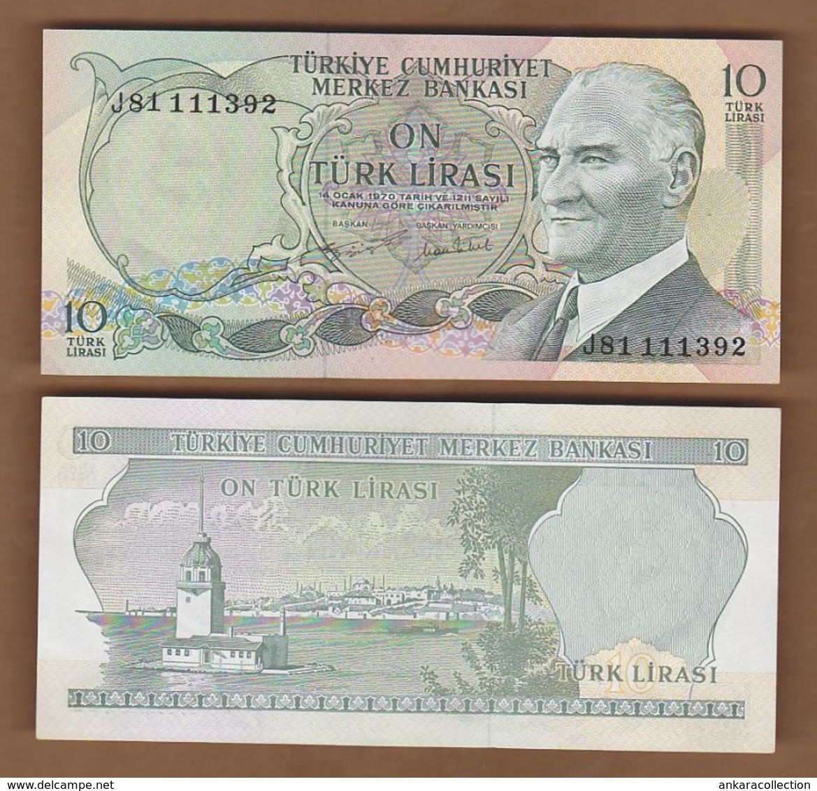 AC - TURKEY -  6th EMISSION 10 TL J UNCIRCULATED - Turquia