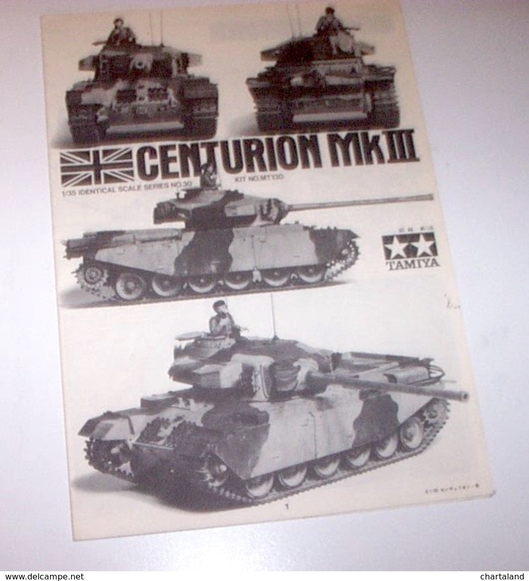 Modellismo Tank - Tamiya - Istruzioni Montaggio Centurion Mk III - Scala 1:35 - Altri & Non Classificati