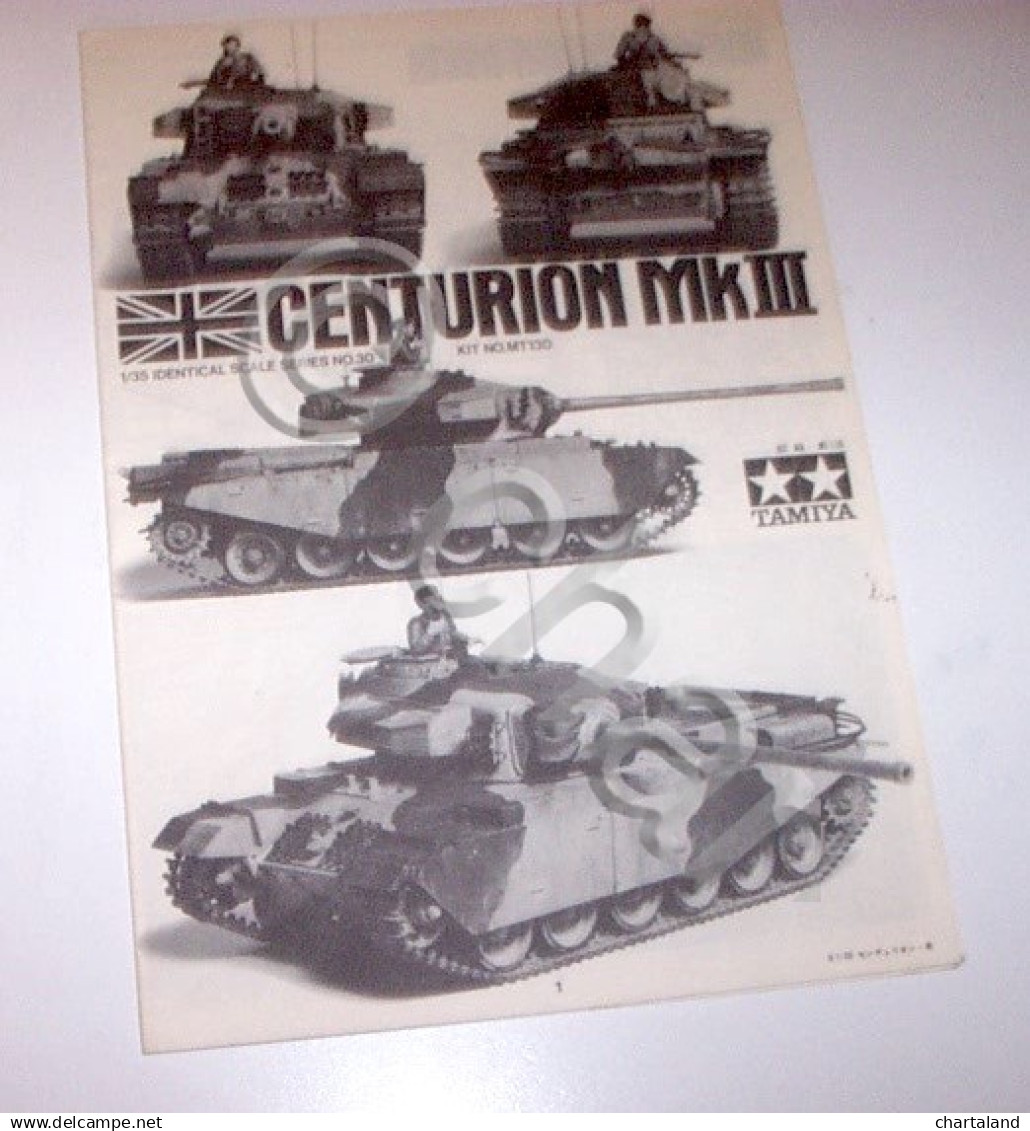 Modellismo Tank - Tamiya - Istruzioni Montaggio Centurion Mk III - Scala 1:35 - Autres & Non Classés