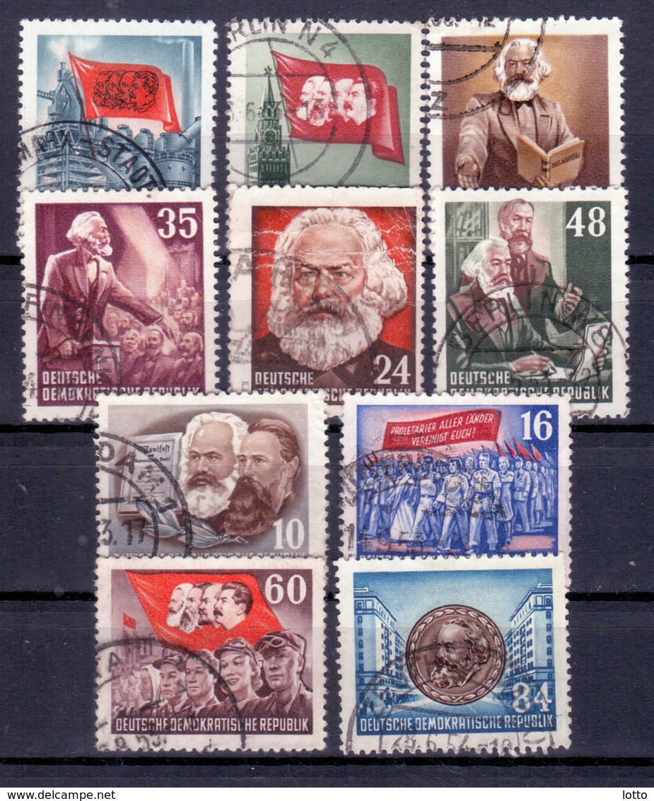 DDR 1953, Mi.Nr. 344-353, Karl Marx, Gestempelt (530344-1) - Usati