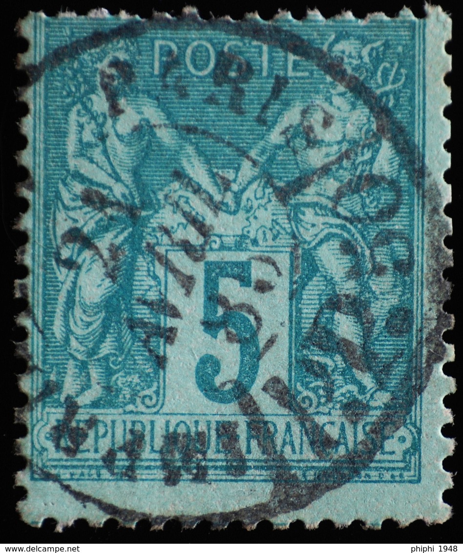 Sage N°75 Type Il O.(CAD) IMPRIMES Paris 1885 ( Bur 50 ) - 1876-1898 Sage (Type II)