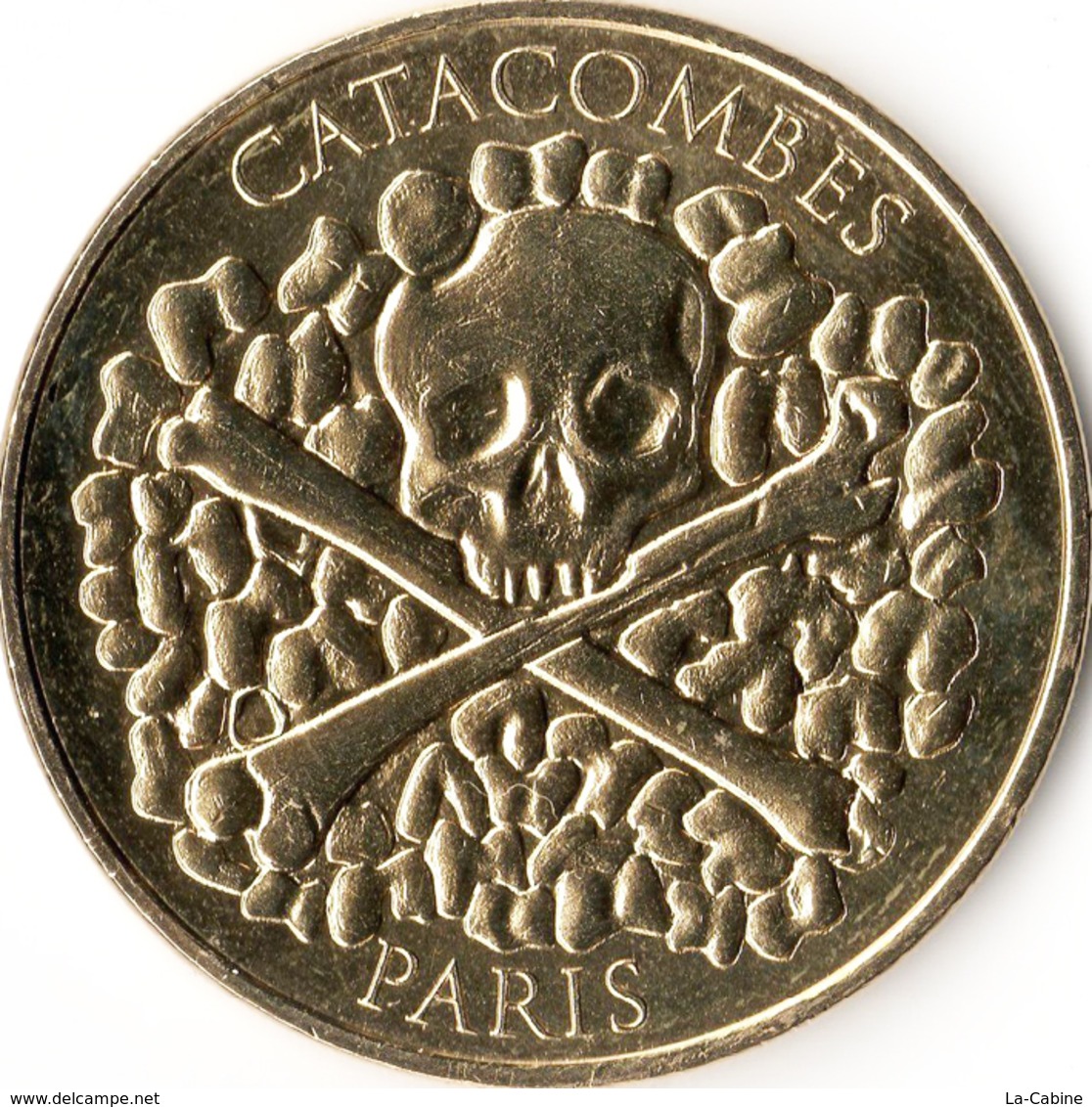 75014 PARIS LES CATACOMBES TÊTE DE MORT  MÉDAILLE TOURISTIQUE  MONNAIE DE PARIS 2016 JETON MEDALS COINS TOKENS - 2016