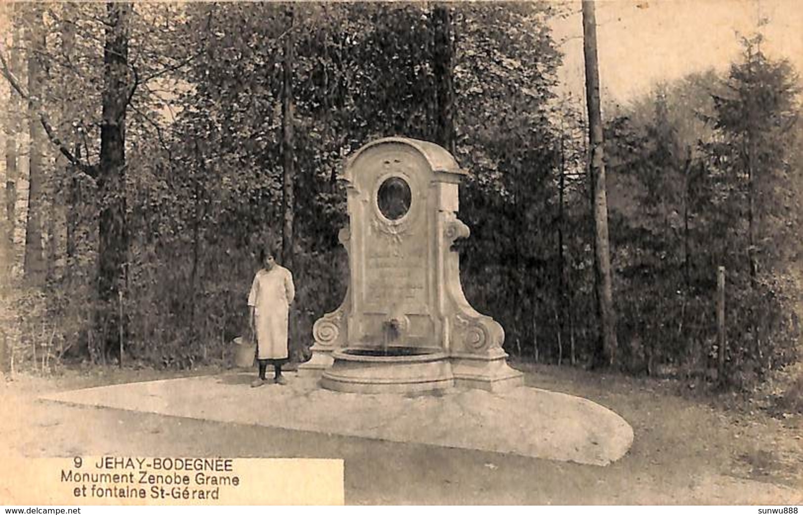 Jehay - Bodegnée - Monument Zenobe Grame Et Fontaine St Gérard (animée, 1939, Franchise Militaire) - Amay