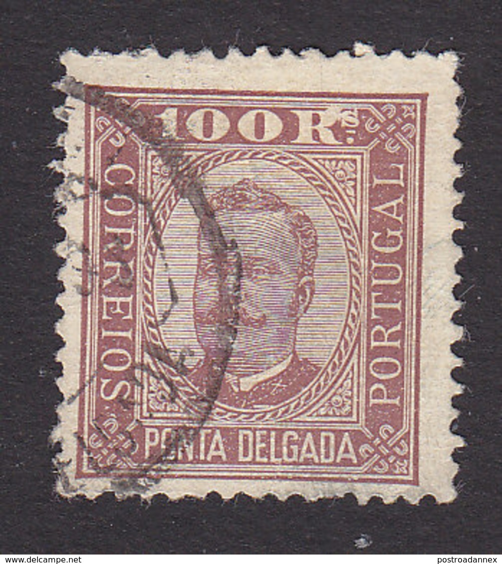 Ponta Delgada, Scott #9, Used, King Carlos, Issued 1892 - Ponta Delgada