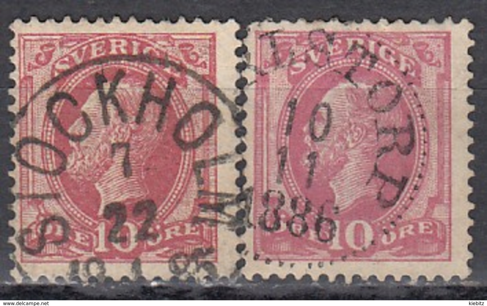 SCHWEDEN 1885 - MiNr: 28 + 38  Used - Gebraucht