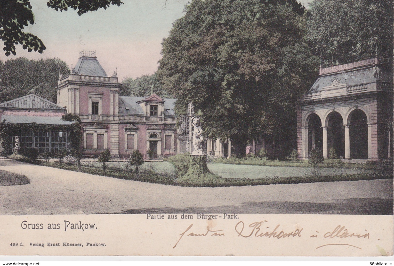 ALLEMAGNE 1909 CARTE POSTAL DE PANKOW - Pankow