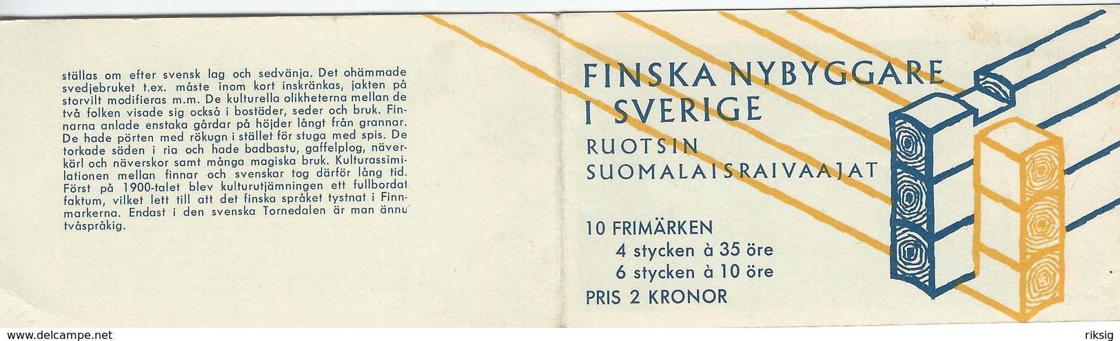 Sweden - Booklet. Finnish Setlers In Sweden.  H-1360 - 1951-80