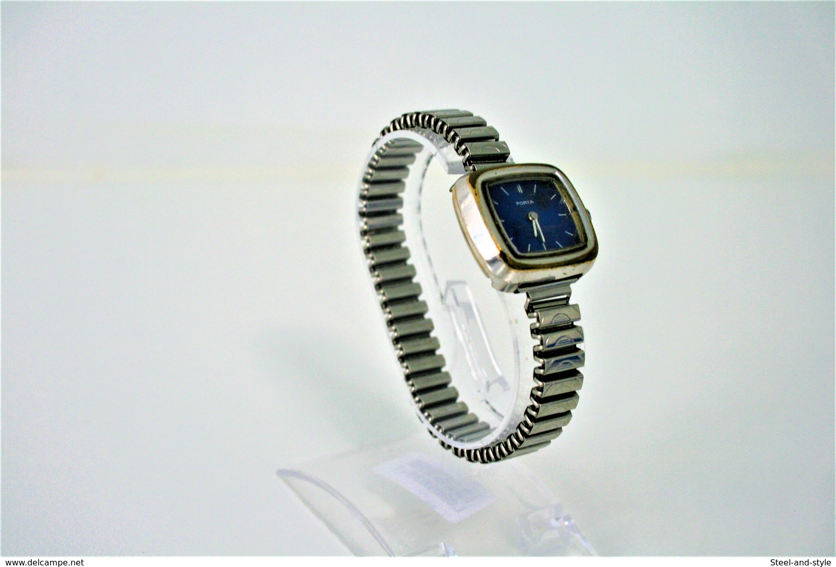 Watches : PORTA LADIES HAND WIND Blue Dial  - Original - 1950's - Running - Worn Condition - Montres Modernes