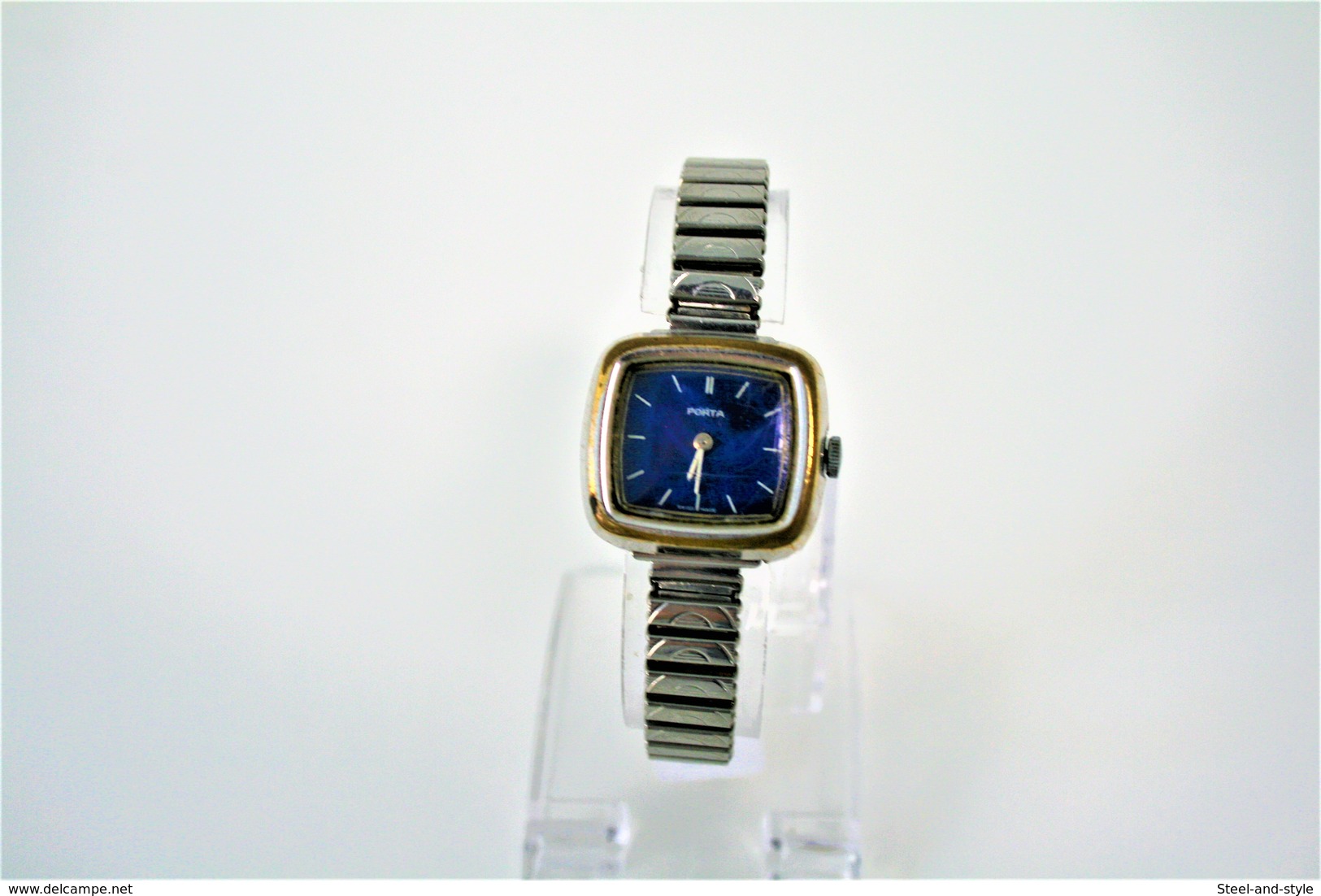 Watches : PORTA LADIES HAND WIND Blue Dial  - Original - 1950's - Running - Worn Condition - Watches: Modern