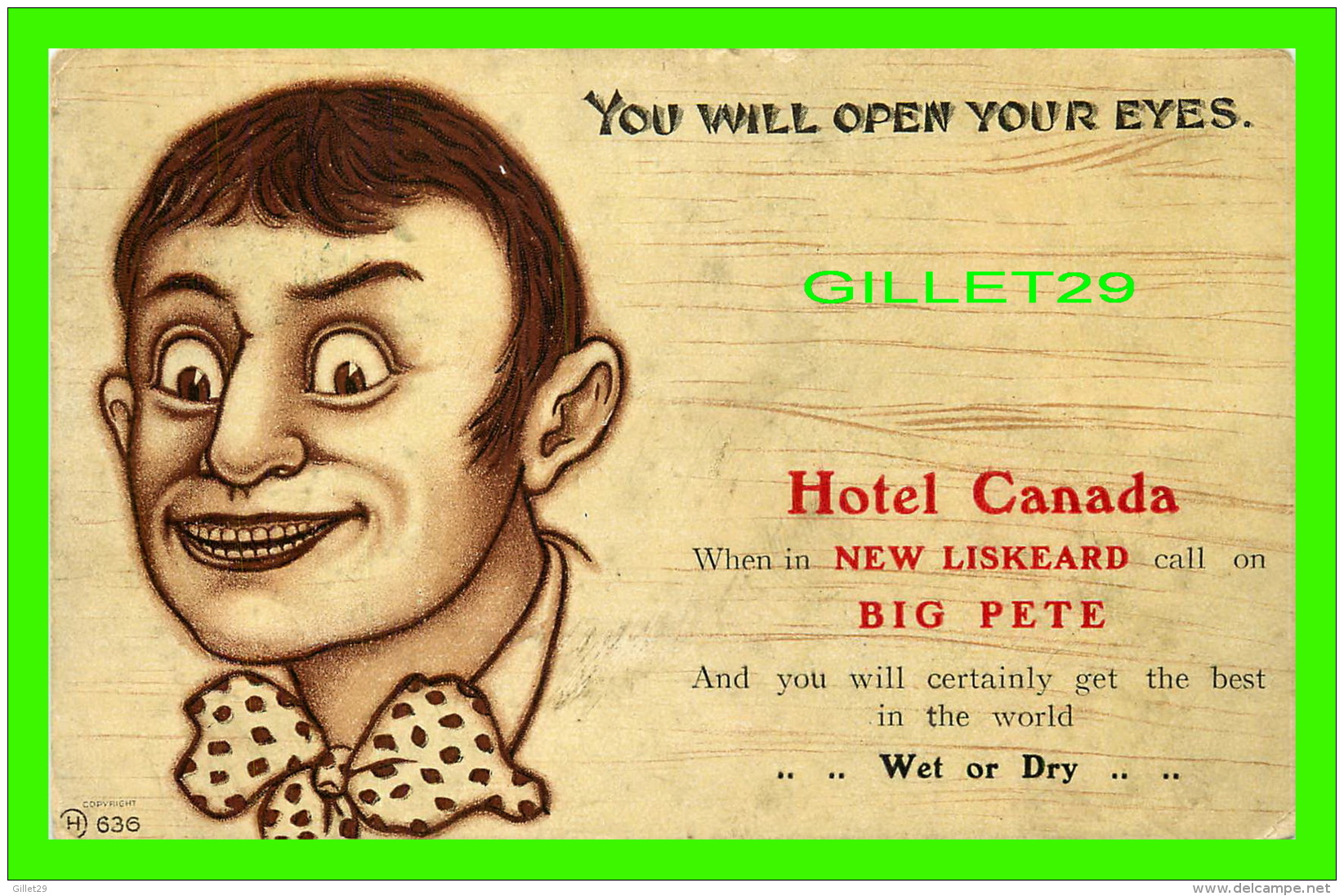 COMICS - HUMOUR - HOTEL CANADA, YOU WILL OPEN YOUR EYES - - Humour