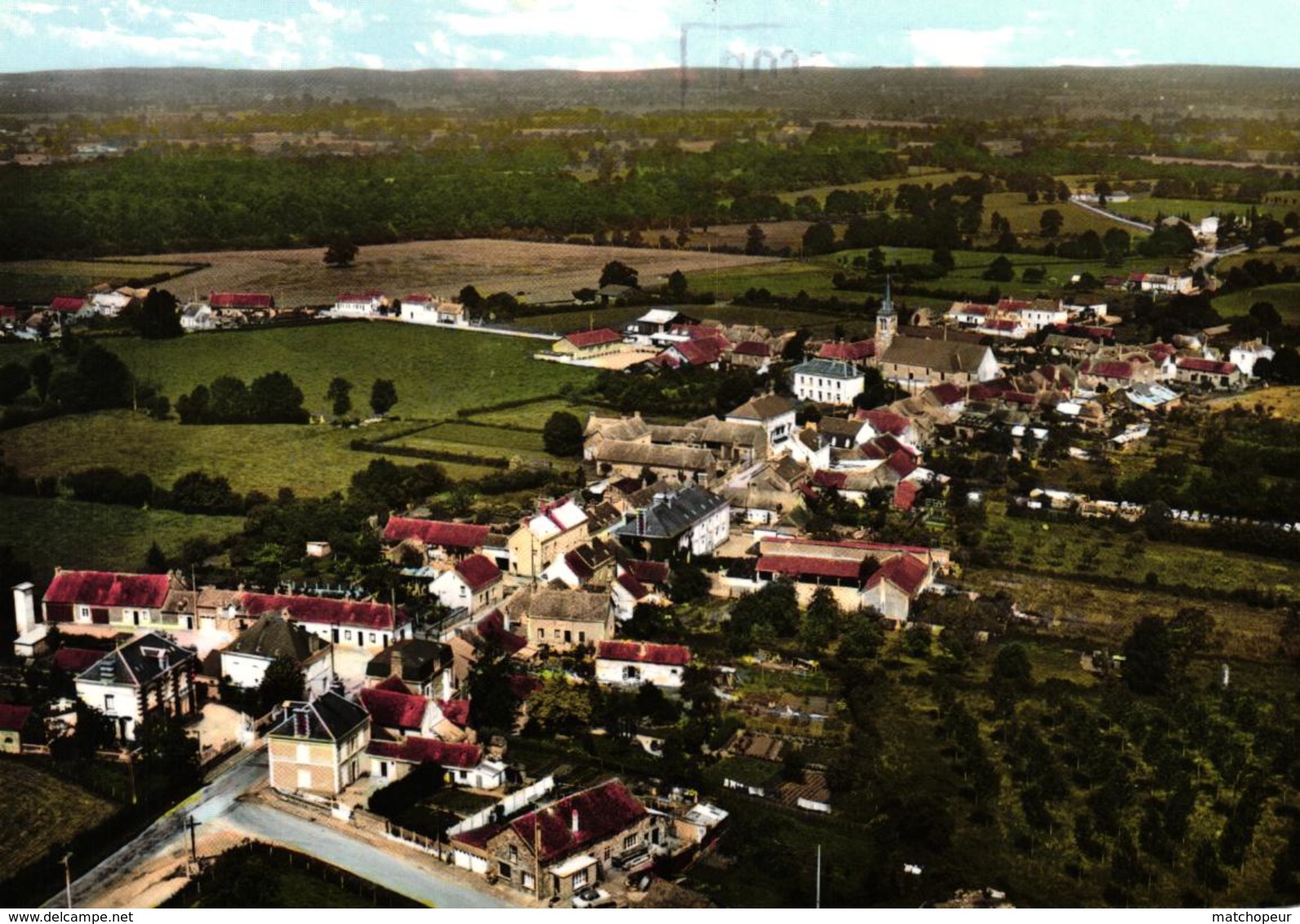 LA FRESNAYE SUR CHEDOUET -72- VUE GENERALE AERIENNE - La Fresnaye Sur Chédouet