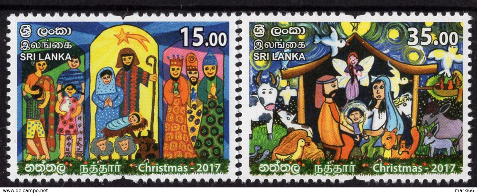 Sri Lanka - 2017 - Christmas - Mint Stamp Set - Sri Lanka (Ceilán) (1948-...)