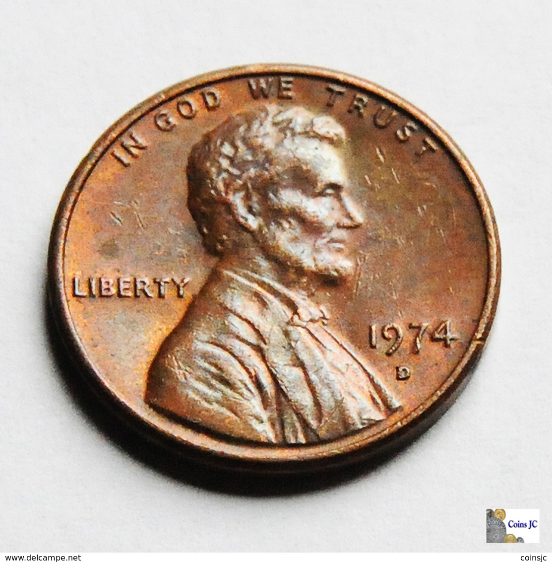 US - 1 Cent - 1974 D - 1959-…: Lincoln, Memorial Reverse