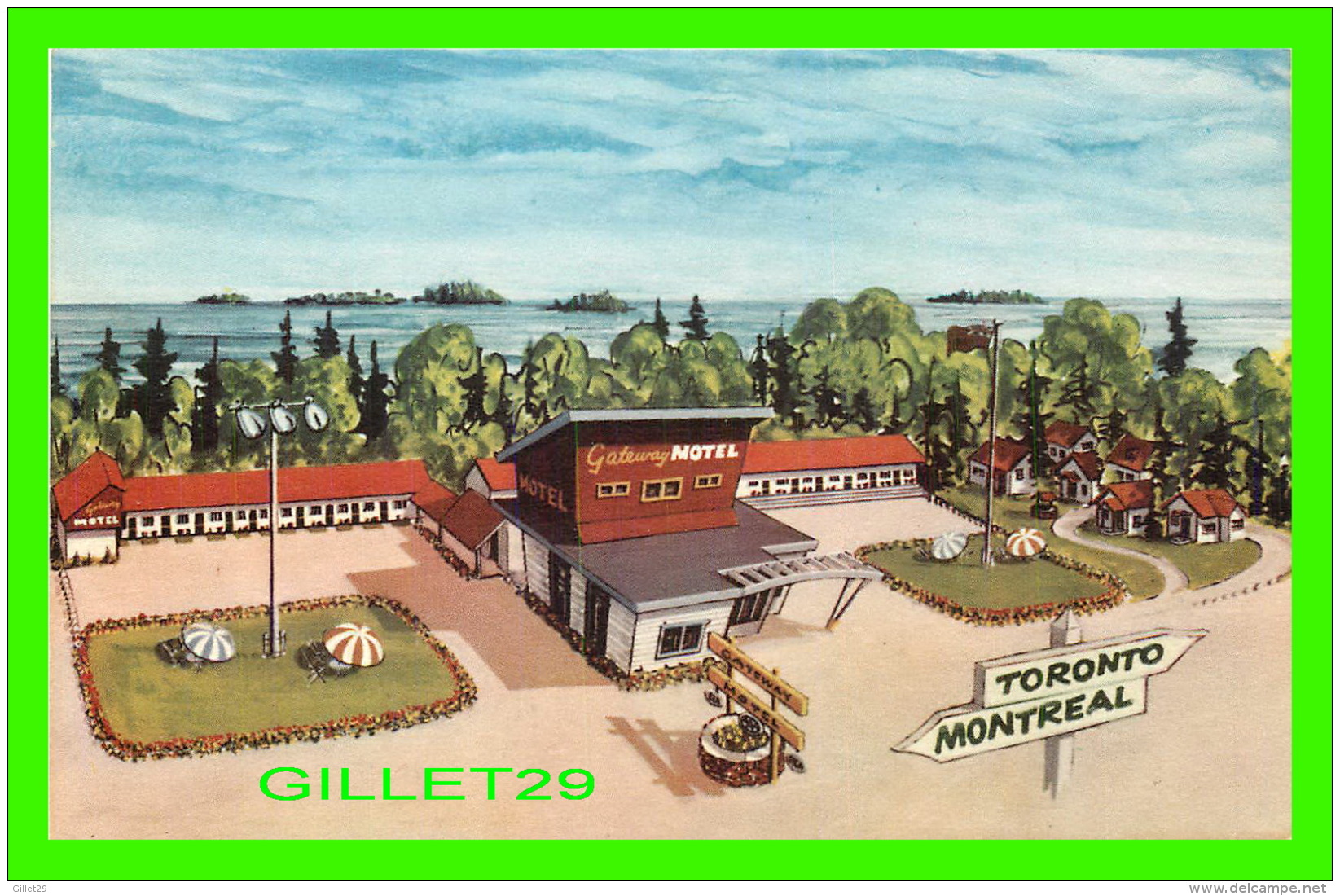 GANANOQUE, ONTARIO - GATEWAY MOTEL - VALENTINE-BLACK CO LTD - - Gananoque