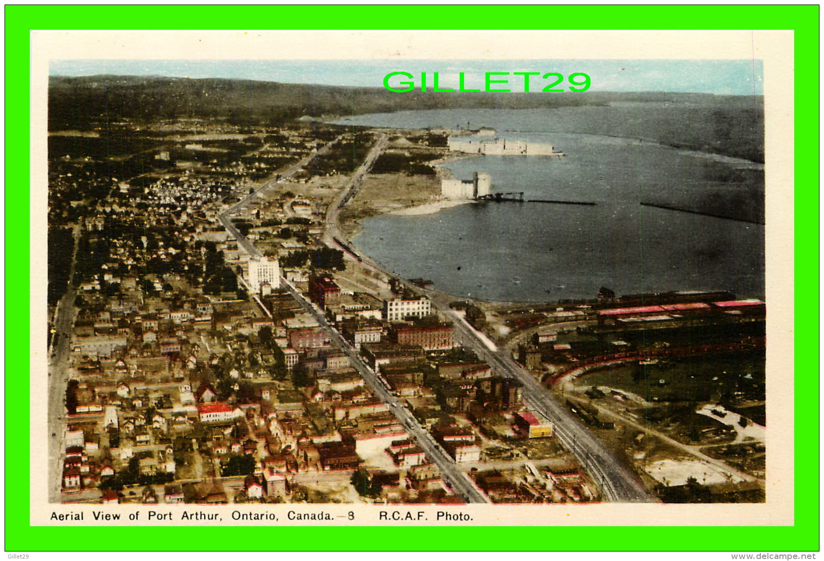 PORT ARTHUR, ONTARIO - AERIAL VIEW OF THE CITY - R.C.A.F. PHOTO - PECO - Port Arthur