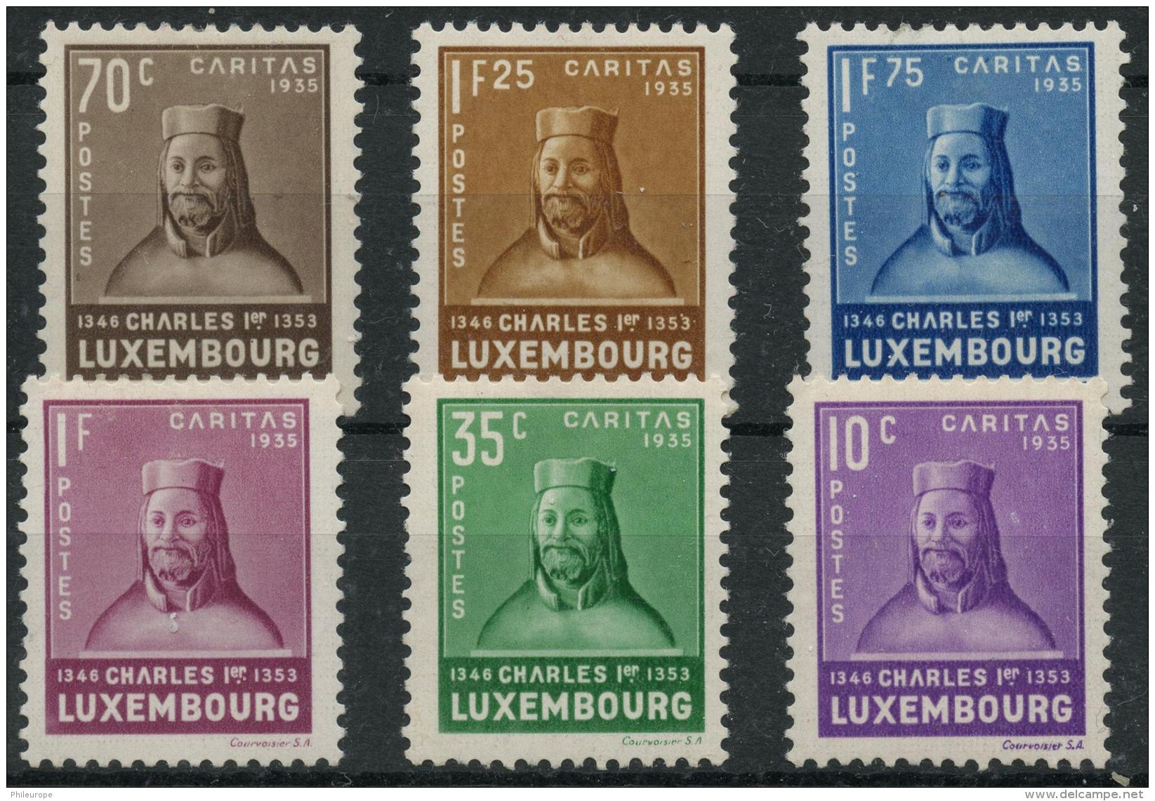 Luxembourg (1935) N 276 A 281 (charniere) - Neufs