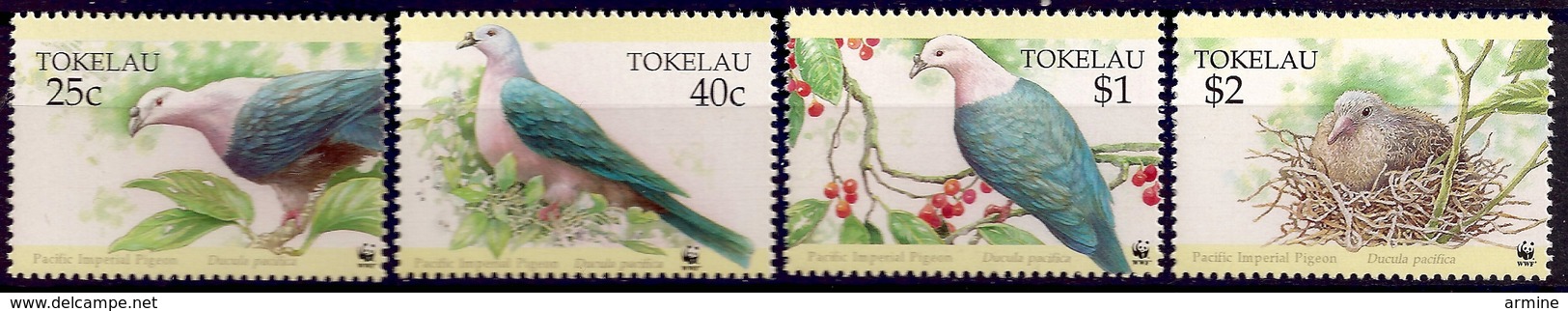 TOKELAU 1995 (Yvert 209-12) - WWF Pigeon Impérial (MNH) Sans Trace De Charnière - 028 - Tokelau