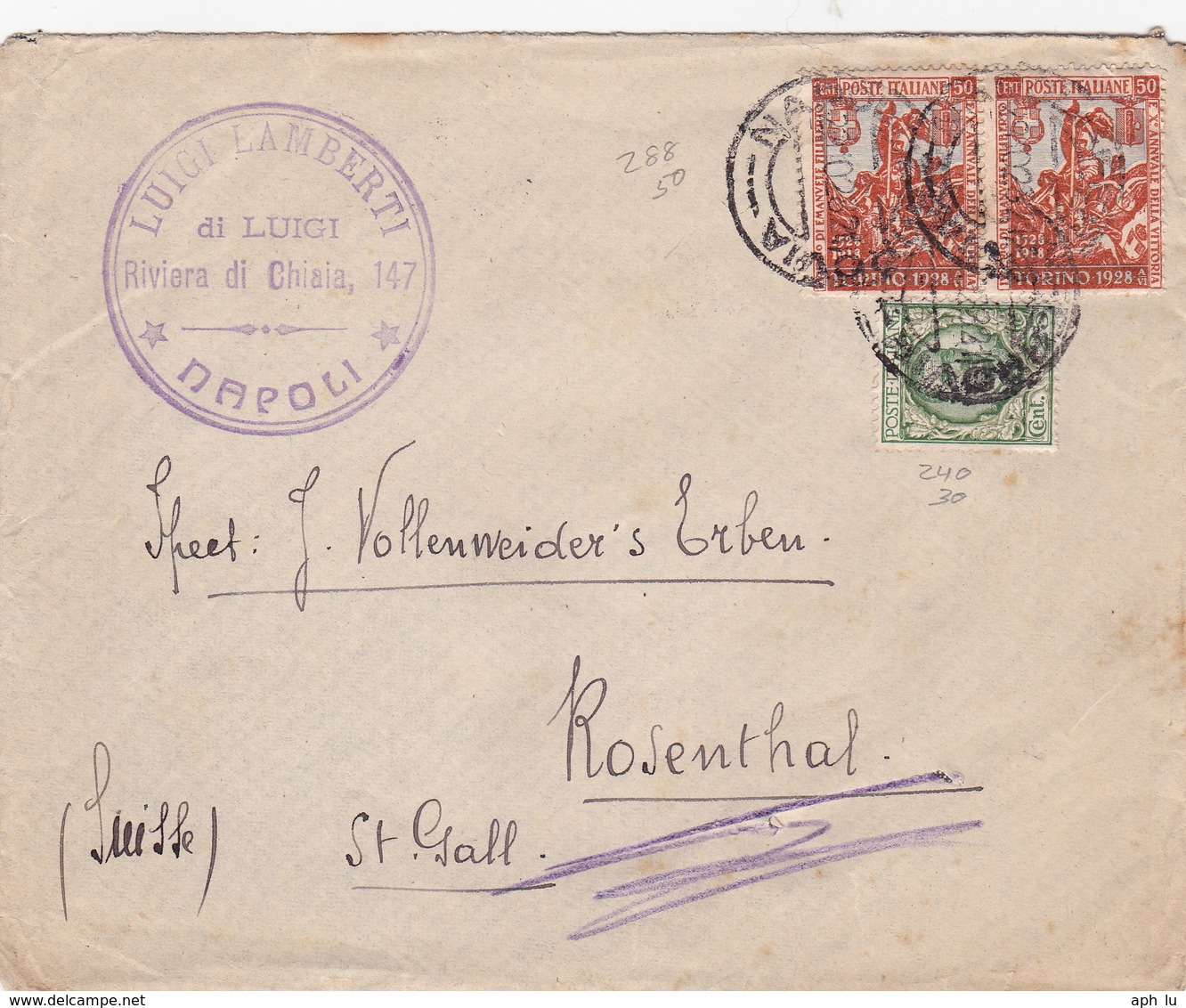 Brief In Die Schweiz / Filiberto (br3817) - Storia Postale