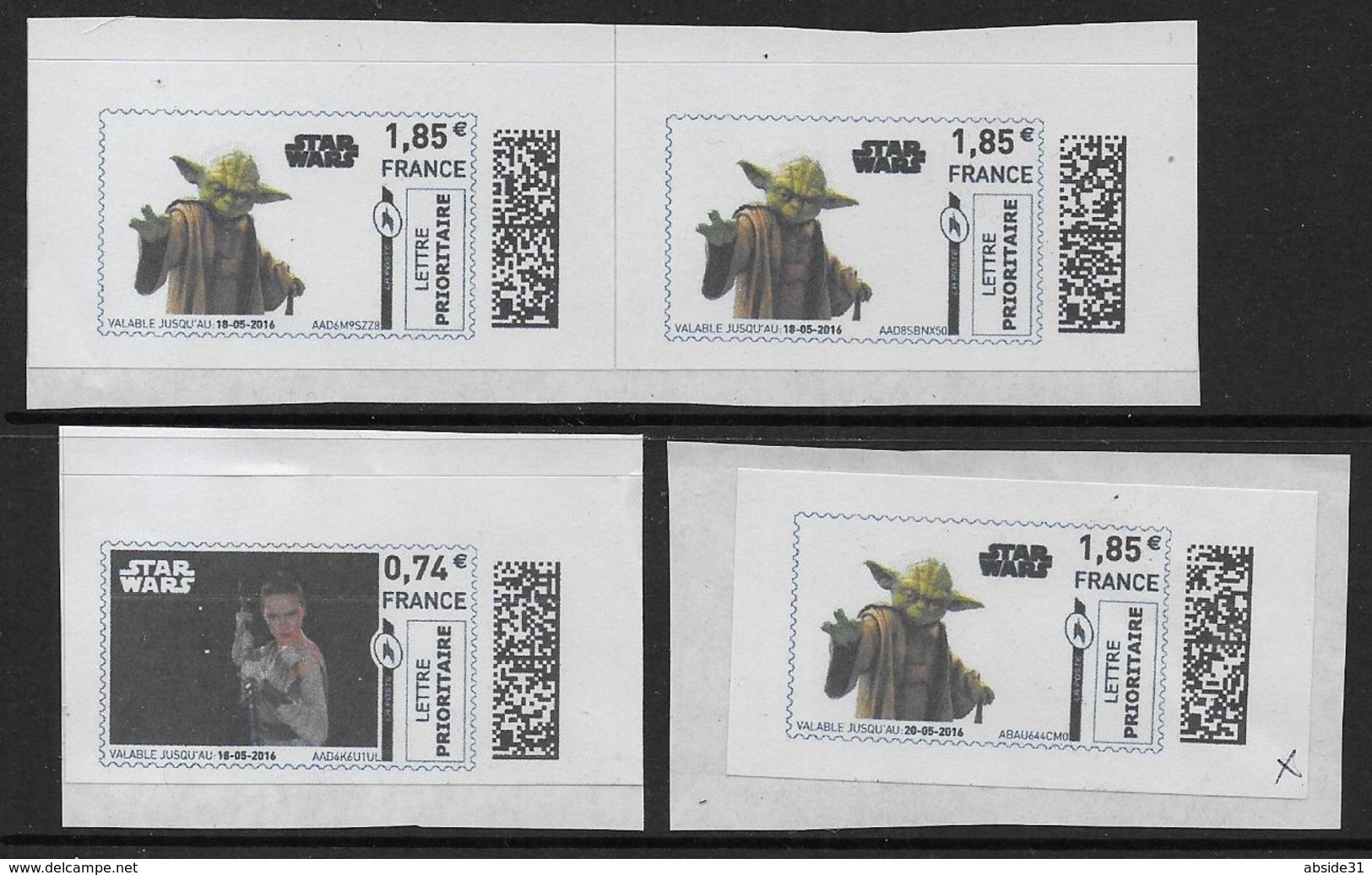 STAR WARS - 4 Timbres Non Utilisés - Unused Stamps