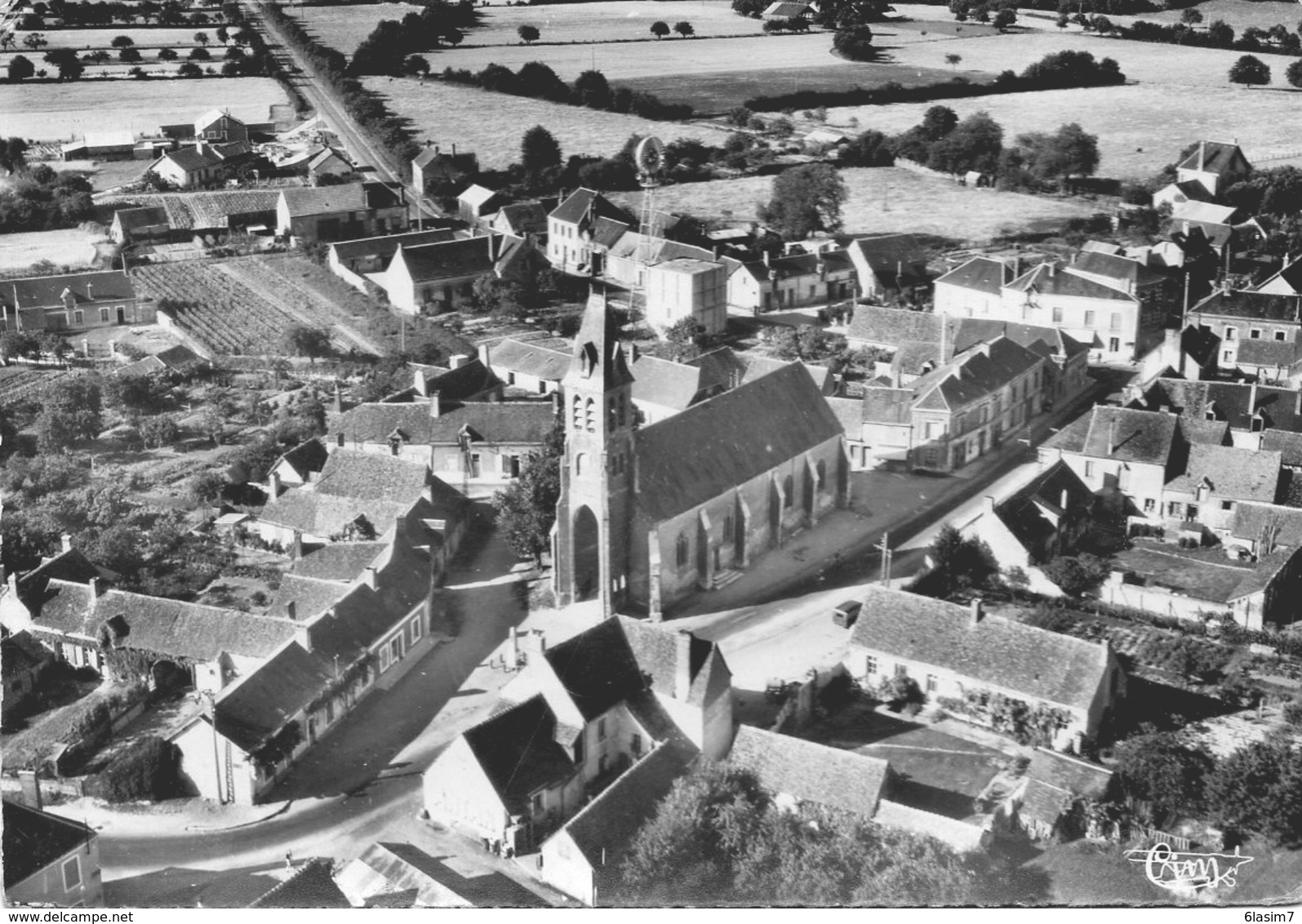 CPSM Dentelée - EPUISAY (41) - Vue Aérienne Du Bourg En 1958 - Sonstige & Ohne Zuordnung