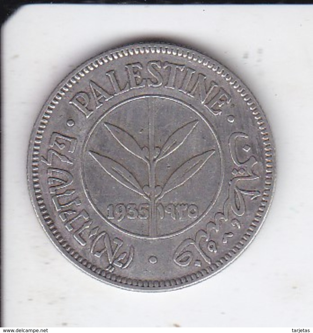 MONEDA DE PLATA DE PALESTINE DE 50 MILS DEL AÑO 1935  (COIN) SILVER-ARGENT - Colonias