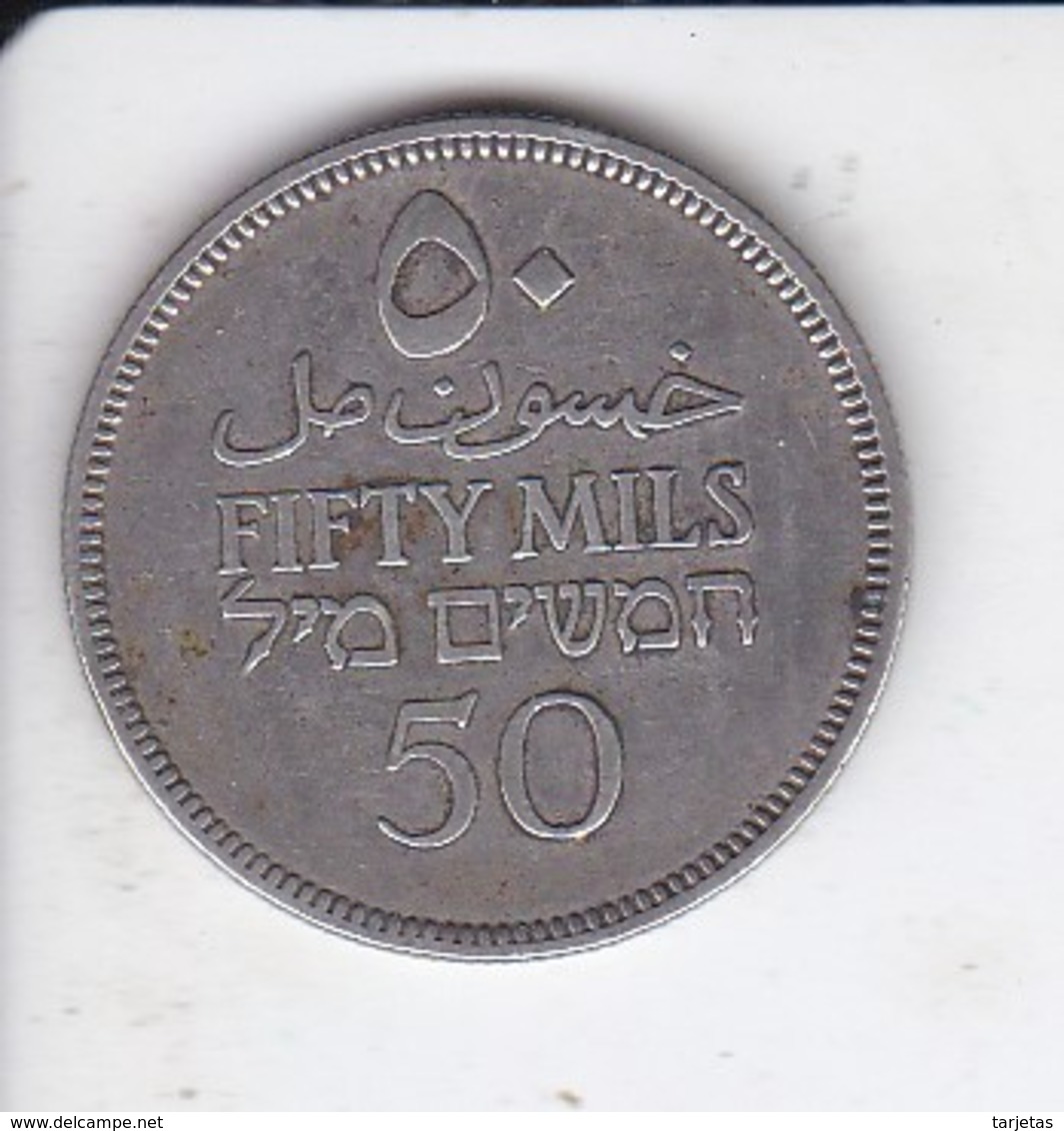 MONEDA DE PLATA DE PALESTINE DE 50 MILS DEL AÑO 1935  (COIN) SILVER-ARGENT - Colonias